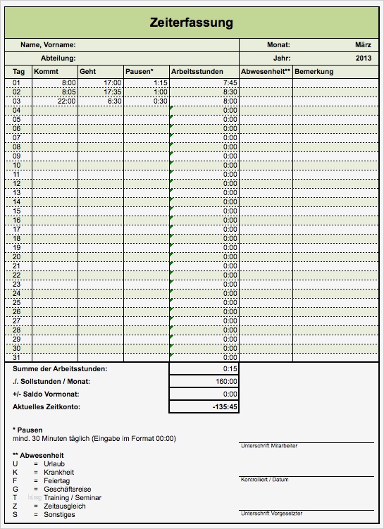 Stundenaufzeichnung Vorlage Excel Inspiration Excel Vorlage F R Eine Kostenlose