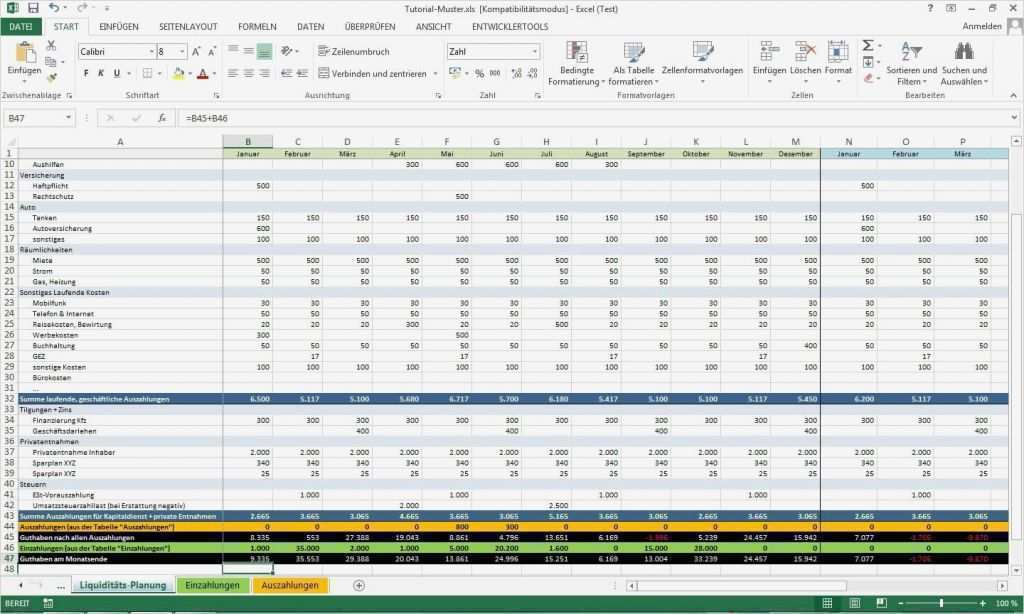 Finanzplan Businessplan Vorlage Excel Einzigartig Tutorial Excel