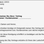 Abo Kündigung Vorlage Word Fabelhaft Sky Kündigen – Abo Kündigungsschreiben Für Word