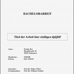 Abschlussarbeit Vorlage Schön Das Deckblatt Der Bachelorarbeit Abschlussarbeiten