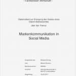 Abschlussarbeit Vorlage Schönste Diplomarbeit Markenkommunikation &amp; social Media