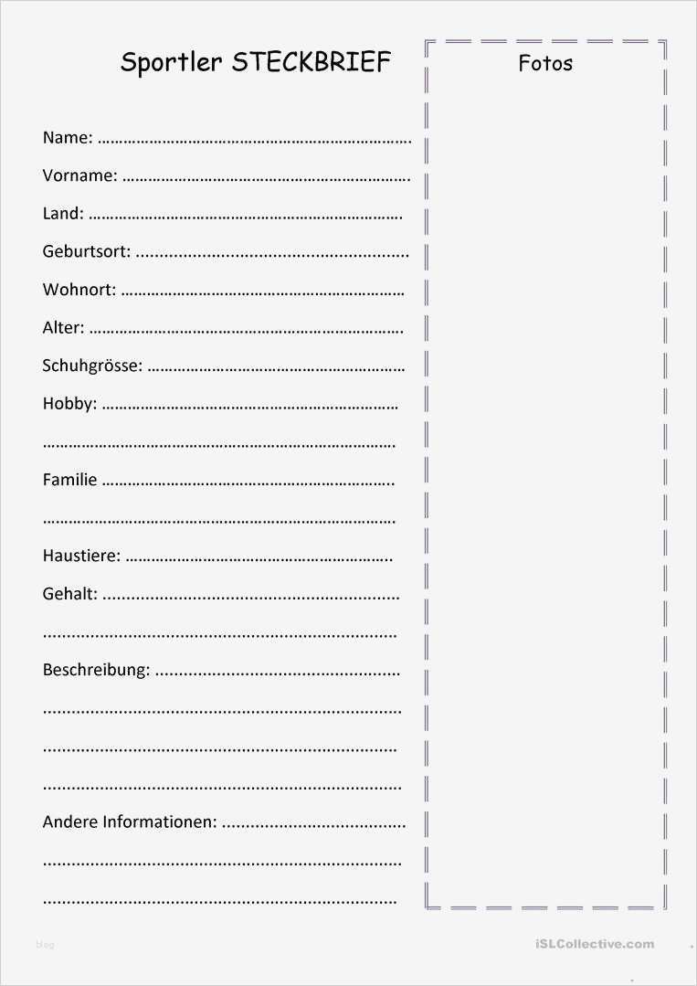 Abschlusszeitung Steckbrief Vorlage Bewundernswert 20 ...