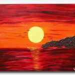 Acrylbilder Vorlagen Für Anfänger Erstaunlich Malerei Von Celine Und Noch Ein &quot;sonnenuntergang Am Meer&quot;