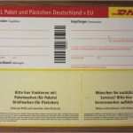 Adressaufkleber Drucken Vorlage Großartig Dhl Paketschein Paketmarke Post Paket