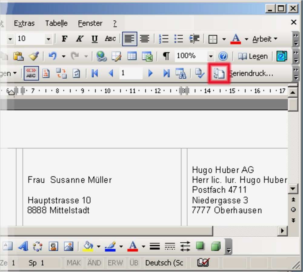 Hilfe zum Seriendruck in Word PCtipp