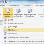 Adressetiketten Vorlage Word Neu Adressetiketten Im Word 2010