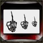 Airbrush Vorlagen Best Of &quot;skeleton Middle Finger&quot; Airbrush Stencil Template Airsick