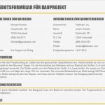 Angebot Festpreis Vorlage Hübsch Angebotsformular Für Bauprojekt