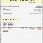 Angebot Vorlage Excel Kostenlos Schönste Angebots Vorlage Für Excel – Kostenlos