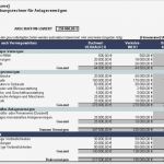 Anlagevermögen Excel Vorlage Süß Finanzverwaltung Fice