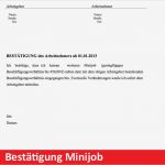 Anmeldung Nebengewerbe Arbeitgeber Vorlage Erstaunlich Vorlage Bestätigung Erklärung Minijobber