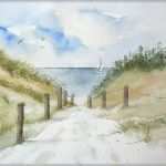 Aquarell Malen Vorlagen Einzigartig Strandweg Zur Ostsee Aquarell 24 X 30 Cm original