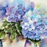 Aquarell Malen Vorlagen Genial Aquarellzauber Blaue Hortensie