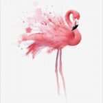 Aquarell Vorlagen Zum Ausdrucken Cool Flamingo Kunstdruck Wand Dekor Aquarell