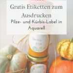 Aquarell Vorlagen Zum Ausdrucken Elegant Gratis Etiketten Zum Ausdrucken Pdf Pilze Und Kürbis