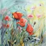 Aquarellbilder Vorlagen Süß Mohn Aquarell Blumen Malen