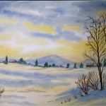 Aquarellbilder Vorlagen Wunderbar Bild Aquarell Landschaften Winterlandschaft Von Manfred