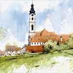 Aquarellbilder Vorlagen Wunderbar Bild Kloster Klosterkirche Aquarell Konkret Von Ernstg