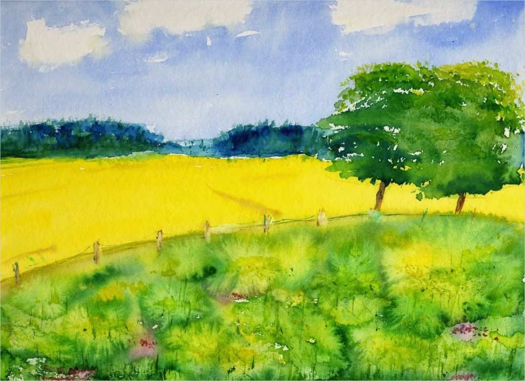 Aquarellmalerei Landschaften Vorlagen Süß Pin Aquarellmalerei