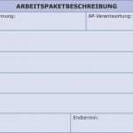 Arbeitspakete Projektmanagement Vorlage Genial Arbeitspaket Beschreibung