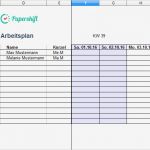 Arbeitsplan Excel Vorlage Großartig Arbeitsplan Vorlage Excel Kostenloser Download