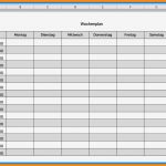 Arbeitsplan Vorlage Excel Luxus 5 Wochenplan Excel Vorlage