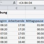 Arbeitsstunden Excel Vorlage Erstaunlich Excel Rechnung Mit Uhrzeit