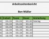 Arbeitszeit Excel Vorlage Süß Zeiterfassung Mit Excel – 8 Kostenlose Stundenzettel