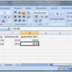 Arbeitszeitberechnung Excel Vorlage Erstaunlich Berechnungen Mit Zeiten In Excel Durchführen Bsp