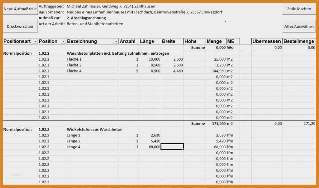 Aufmaß Vorlage Elektro Elegant Aufmaß Vorlage Pdf Neu ...