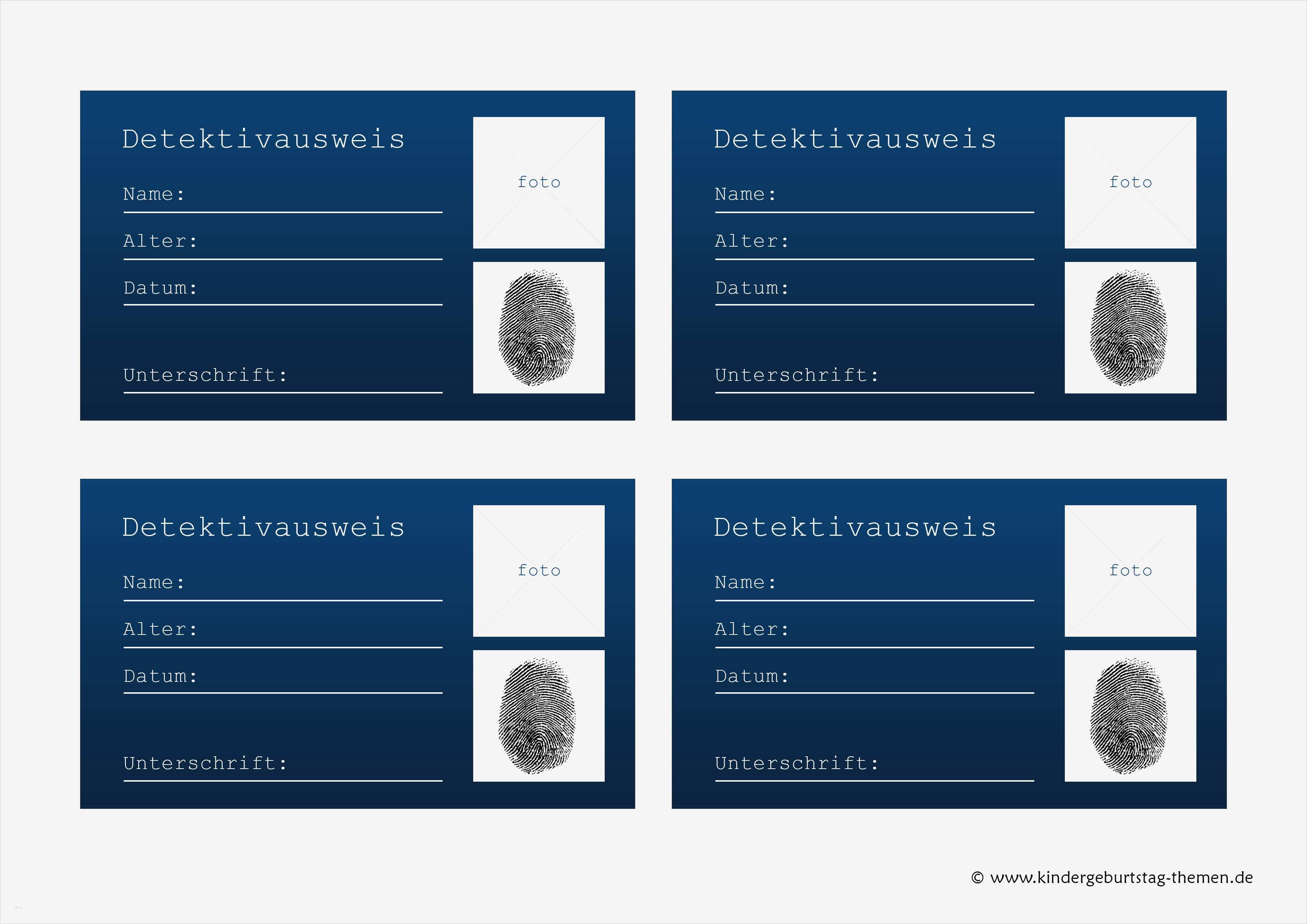 Ausweis Vorlagen Zum Drucken Kostenlos Süß Detektiv Zubehör Und Deko