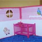 Babykarten Basteln Vorlagen Erstaunlich Babykarte Mit Babyzimmer