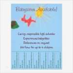 Babysitter Flyer Vorlage Cool Babysitting Flyer sonnenschein Szene