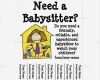 Babysitter Flyer Vorlage Einzigartig Babysitter Flyer