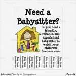 Babysitter Flyer Vorlage Einzigartig Babysitter Flyer