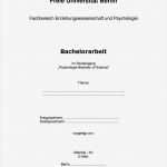 Bachelorarbeit Vorlage Luxus Deckblatt Masterarbeit