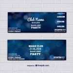 Banner Vorlage Cool Ticket Vorlage Banner Mit Blauen Abstrakten Hintergrund