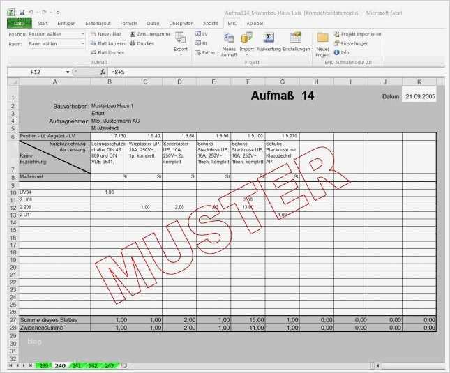 Bautagebuch Vorlage Excel Download Kostenlos Beste Aufmass Programm Download