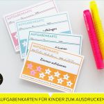 Belohnungssystem Kindern Vorlage Zum Ausdrucken Wunderbar Aufgabenkarten Für Kinder Zum Ausdrucken