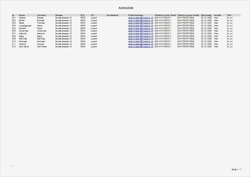 Benzinverbrauch Excel Vorlage Neu Adressverwaltung Excel ...