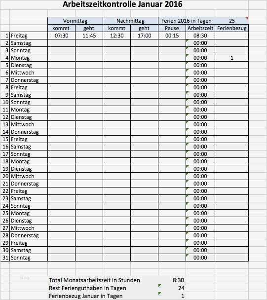 Berechnung Arbeitszeit Excel Vorlage Angenehm Zeiterfassung Excel ...