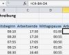 Berechnung Arbeitszeit Excel Vorlage Großartig Excel Rechnung Mit Uhrzeit