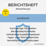 Berichtsheft Koch Vorlage Großartig Koch Köchin Fertiges Berichtsheft