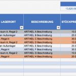 Bestandsliste Excel Vorlage Wunderbar Kostenlose Excel Inventar Vorlagen