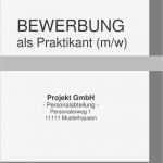 Bewerbung Praktikum Vorlage Schüler Best Of Deckblatt Bewerbung Praktikum Kostenlose Muster