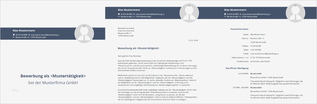 Bewerbung Muster & Vorlagen kostenlos herunterladen