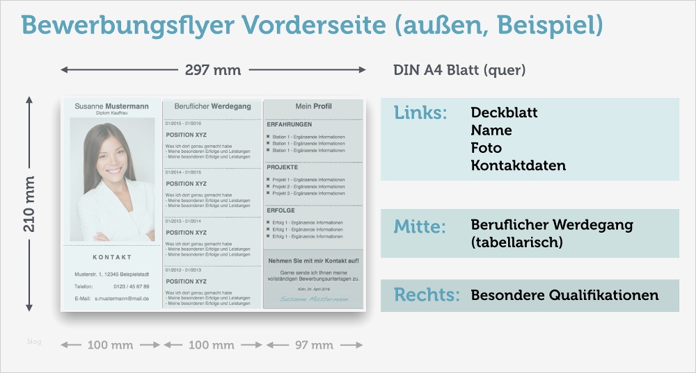 Bewerbungsflyer Kandidatenkick für Jobmessen Vorlagen