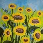 Bilder Acryl Vorlagen Inspiration Bild Blumen sonnenblumen Natur Acrylmalerei Von Elke P