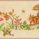 Bilder Sticken Vorlagen Genial Herbstzauber Mit Eichhörnchen Kreuzstich Stickvorlage Z