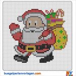 Bilder Sticken Vorlagen Süß Weihnachtsmann Bügelperlen Vorlage Perler Bead Pattern